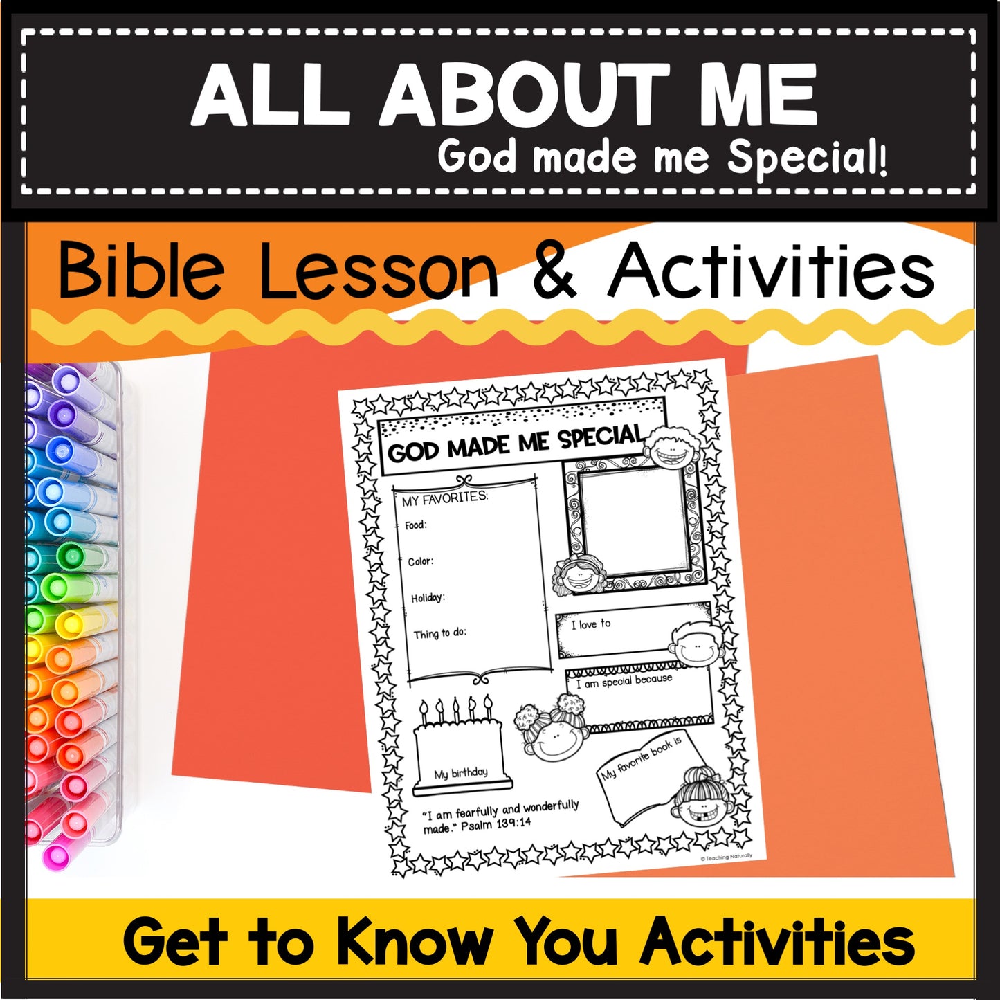 Identity of Christ All About Me God Made me Special Bible Lesson for Preschool Kindergarten