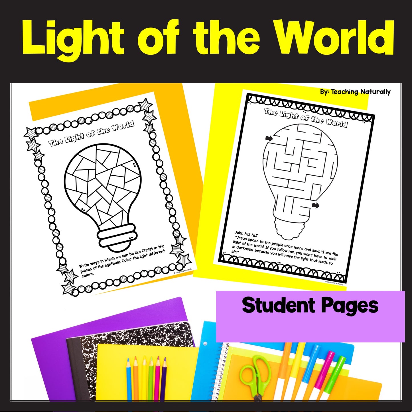 LIght of the Word Bible Lesson Jesus is  the light and  Salt of the Earth