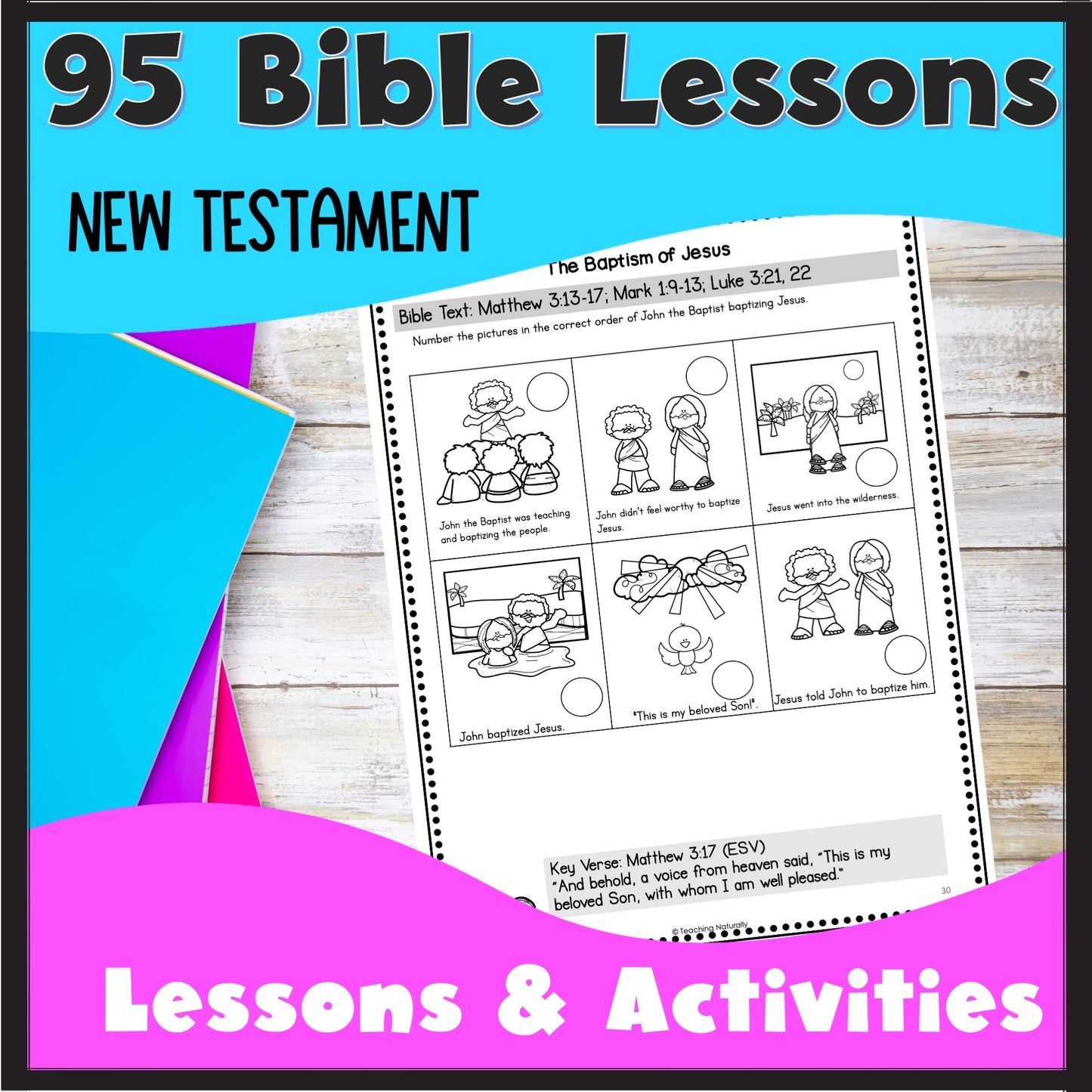 Bible Lessons and Activities Daily Curriculum Old and New Testament Bundle  for Preschool and Kindergarten Students