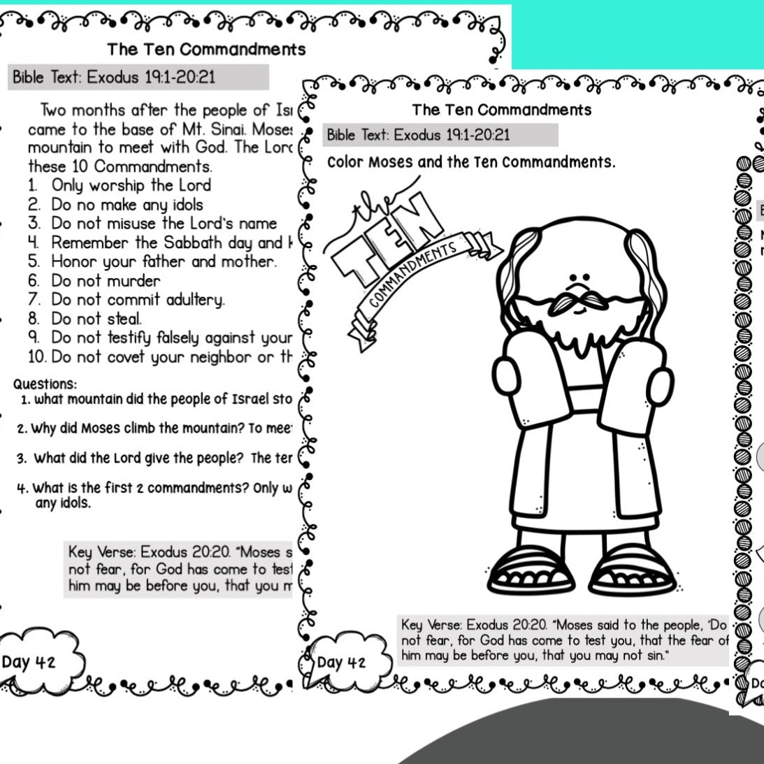 Bible Lessons and Activities Daily Curriculum Old and New Testament Bundle  for Preschool and Kindergarten Students